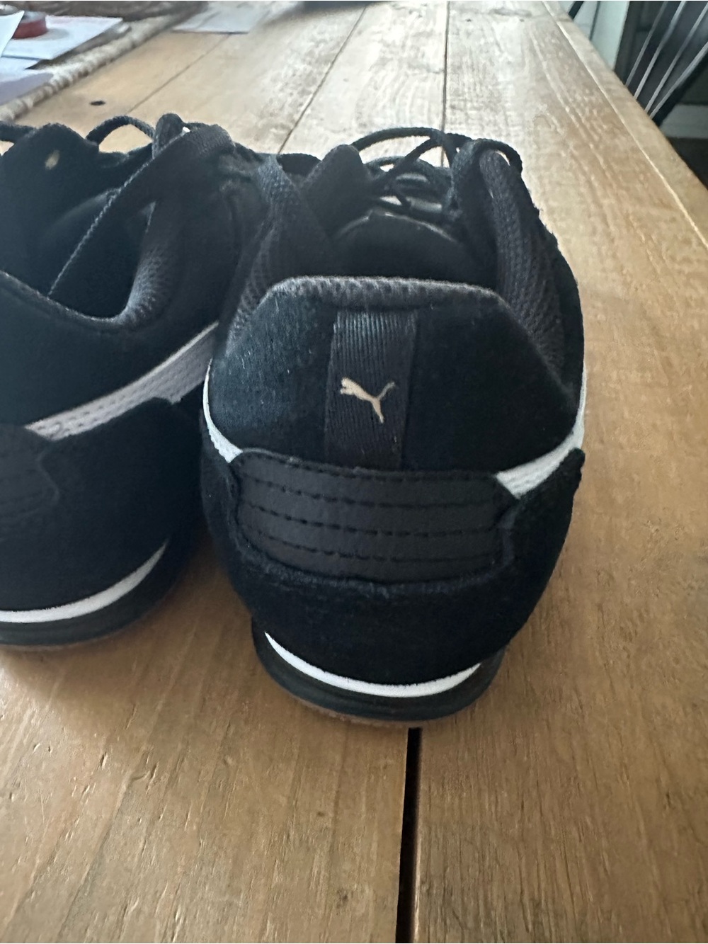 Puma Black Suede Sneakers with White Formstripe and Gum Sole - Picture 4 of 8